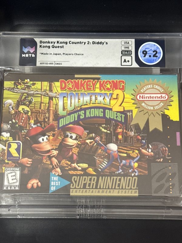 Super Nintendo SNES Donkey Kong Country 2: Diddy's Kong Quest (1995) WATA 9.2