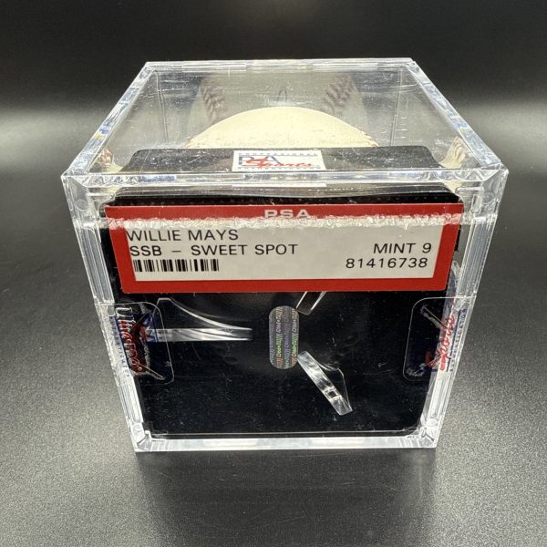 Willie Mays Signed Official Major League Baseball Sweet Spot PSA DNA Mint 9 COA