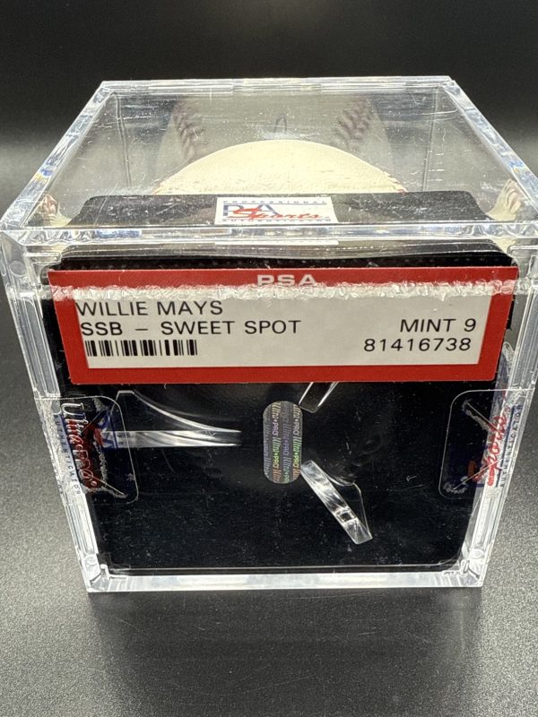 Willie Mays Signed Official Major League Baseball Sweet Spot PSA DNA Mint 9 COA
