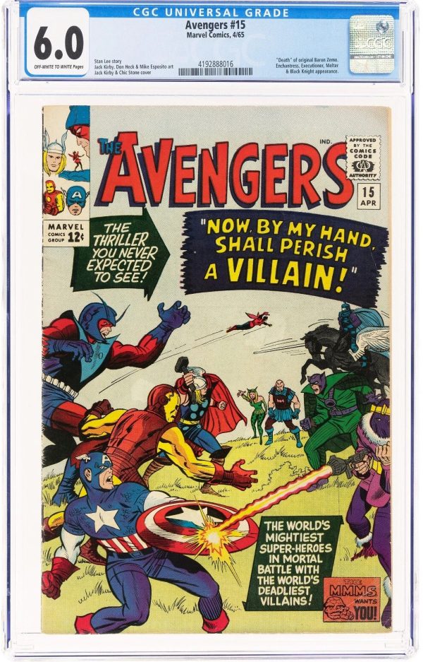 The Avengers #15 (Marvel, 1965) CGC FN 6.0 Off-white to white pages