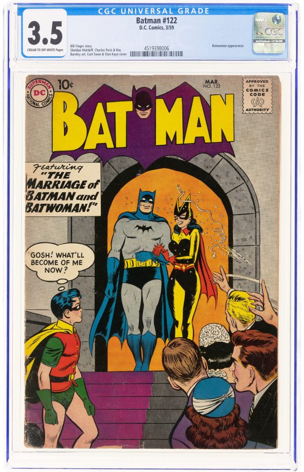 Batman #122 (DC, 1959) CGC VG- 3.5 Cream to off-white pages Batwoman Wedding