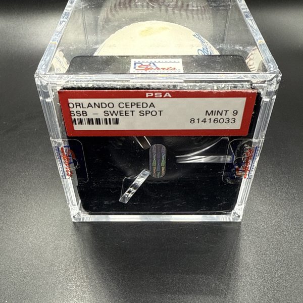 Orlando Cepeda Giants Signed HOF 99 Autograph OMLB Baseball PSA DNA Mint 9 W COA