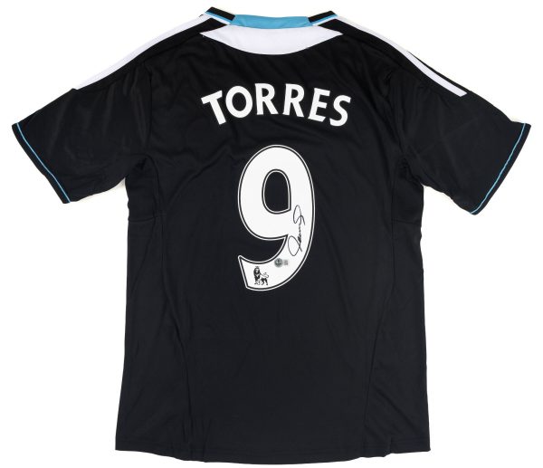 Fernando Torres Signed Chelsea FC Away Soccer Jersey #9 with Beckett Holo COA