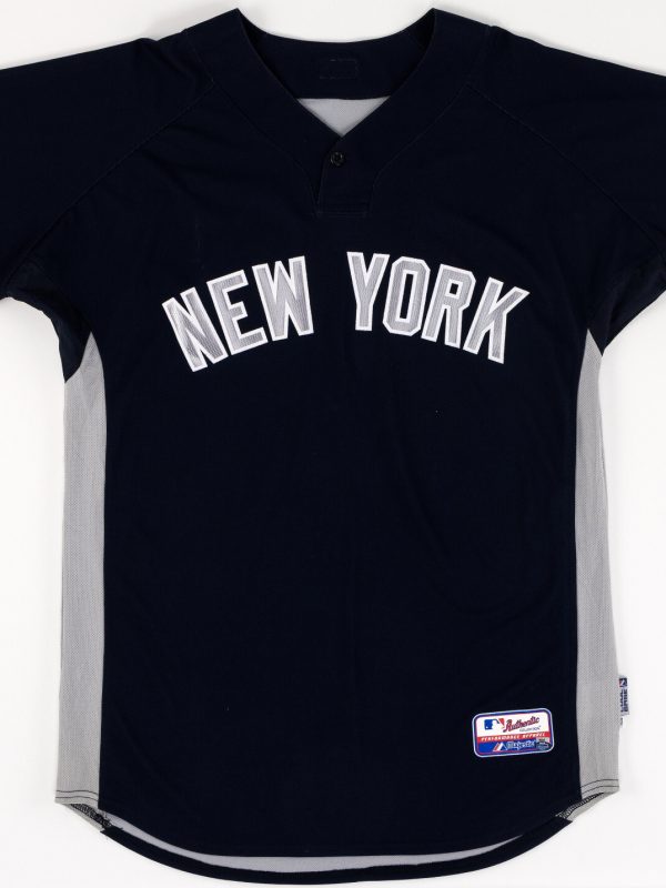 2009 Robinson Cano Worn New York Yankees Batting Practice Jersey Steiner COA