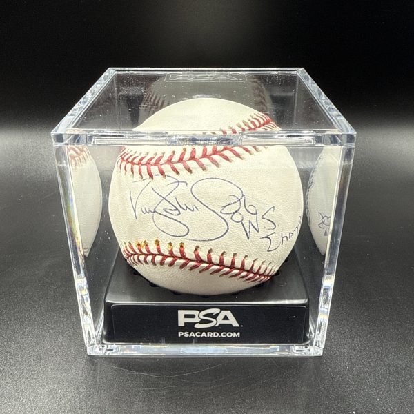 Darryl Strawberry Autographed Inscribed 86 WS Champs Official Baseball PSA