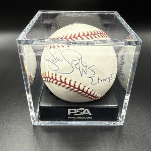 Darryl Strawberry Autographed Inscribed 86 WS Champs Official Baseball PSA