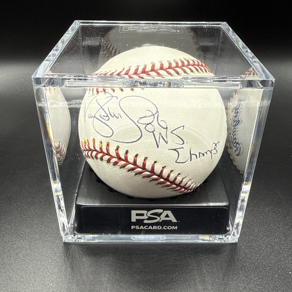 Darryl Strawberry Autographed Inscribed 86 WS Champs Official Baseball PSA