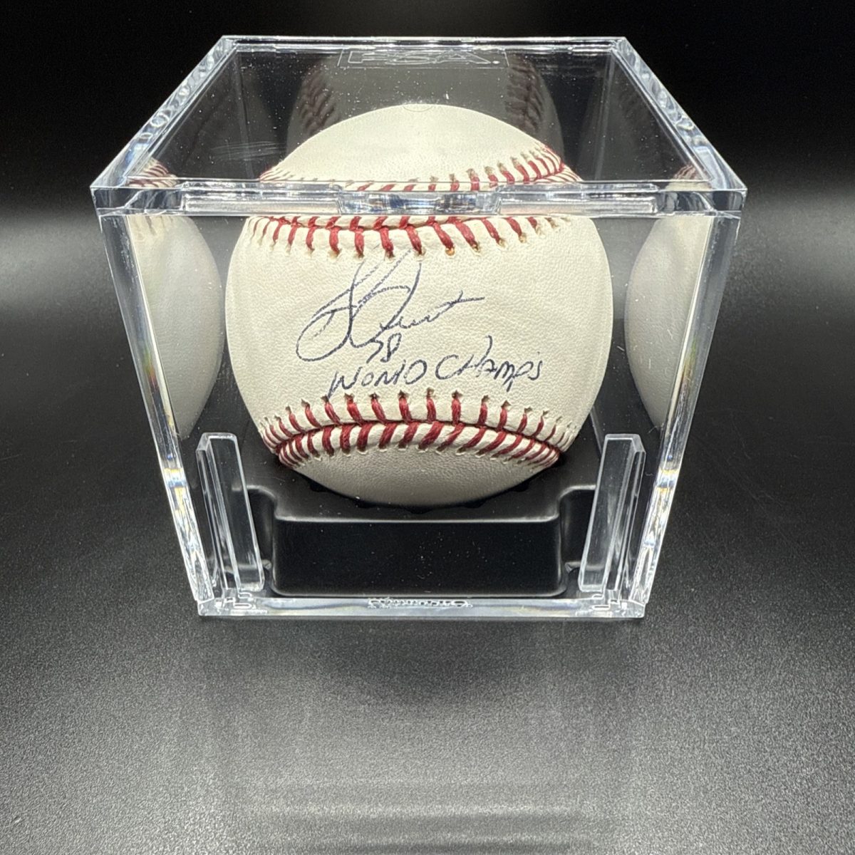Bucky Dent Inscribed 78 World Champs Signed OMLB Baseball Autograph Auto PSA/DNA