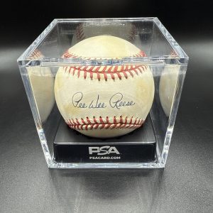 PEE WEE REESE SIGNED AUTOGRAPHED BASEBALL Dodgers PSA/LOA RARE