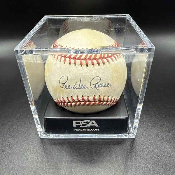 PEE WEE REESE SIGNED AUTOGRAPHED BASEBALL Dodgers PSA/LOA RARE
