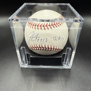 Jim Leyritz Signed OFFICIAL MLB Baseball Inscribed 17+13 “The King” PSA