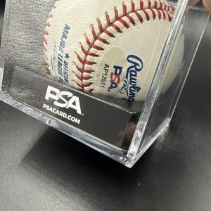 Jim Leyritz Signed OFFICIAL MLB Baseball Inscribed 17+13 “The King” PSA