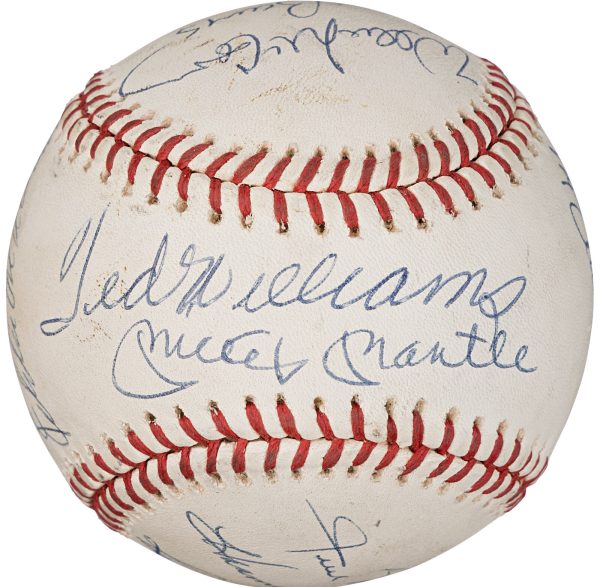 500 Home Run Club Multi Signed by 11 OAL Baseball Mickey Mantle PSA & Beckett