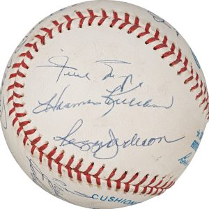 500 Home Run Club Multi Signed by 11 OAL Baseball Mickey Mantle PSA & Beckett