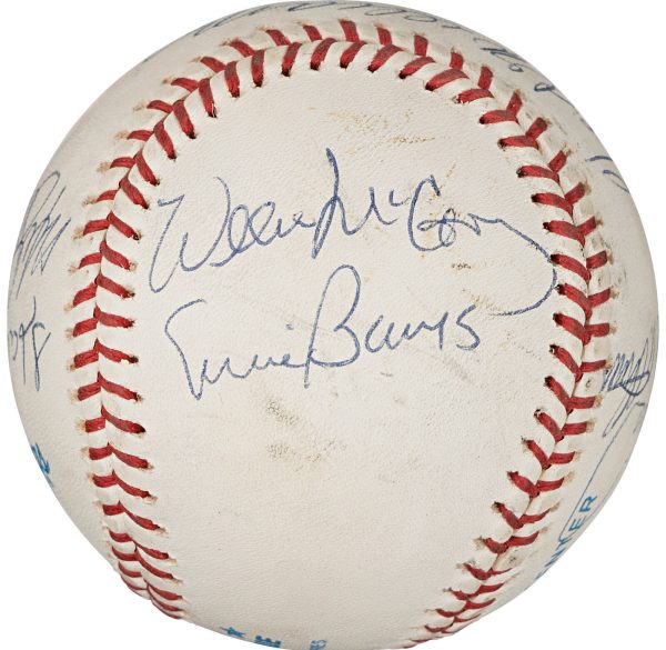 500 Home Run Club Multi Signed by 11 OAL Baseball Mickey Mantle PSA & Beckett