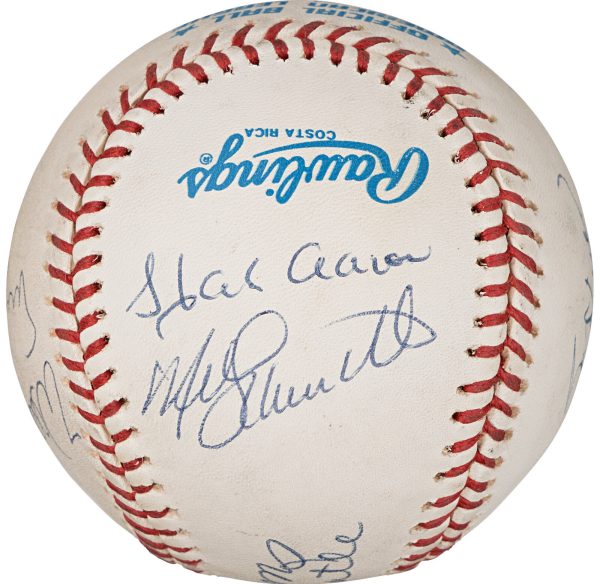 500 Home Run Club Multi Signed by 11 OAL Baseball Mickey Mantle PSA & Beckett