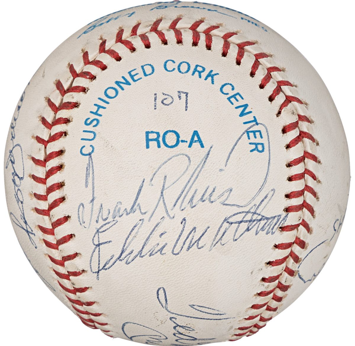 500 Home Run Club Multi Signed by 11 OAL Baseball Mickey Mantle PSA & Beckett