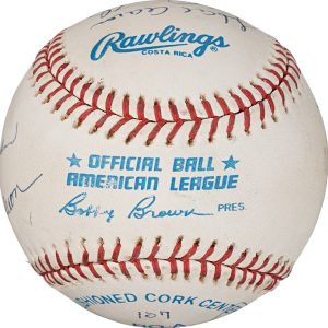 500 Home Run Club Multi Signed by 11 OAL Baseball Mickey Mantle PSA & Beckett