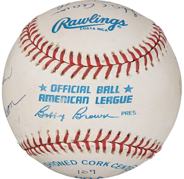 500 Home Run Club Multi Signed by 11 OAL Baseball Mickey Mantle PSA & Beckett