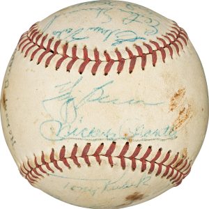 Mickey Mantle 1960 New York Yankees AL Champs Team Signed Baseball PSA DNA COA