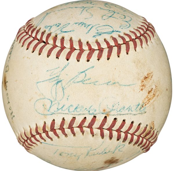 Mickey Mantle 1960 New York Yankees AL Champs Team Signed Baseball PSA DNA COA