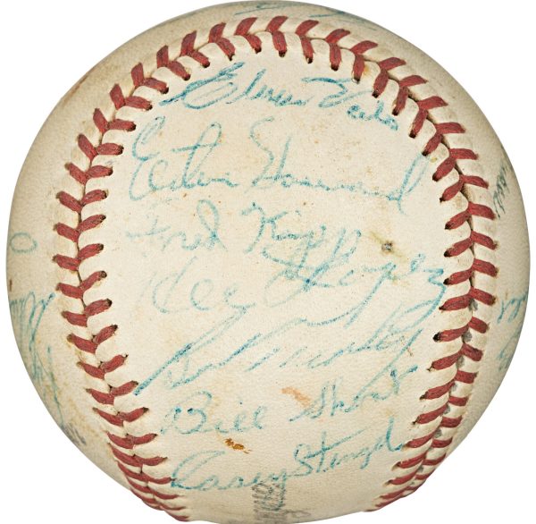 Mickey Mantle 1960 New York Yankees AL Champs Team Signed Baseball PSA DNA COA
