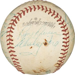 Mickey Mantle 1960 New York Yankees AL Champs Team Signed Baseball PSA DNA COA