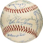 1955 New York Giants Team Signed (24) Baseball. Mays, Wilhelm PSA/DNA NM- MT 8