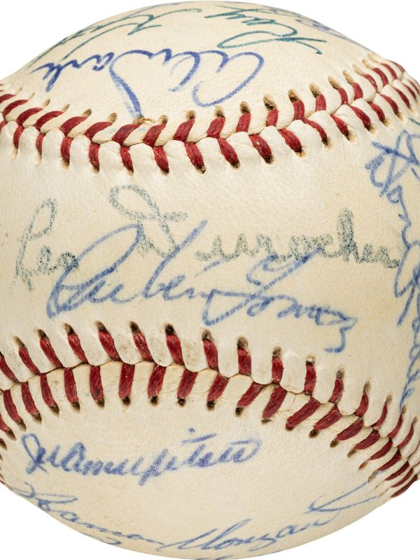 1955 New York Giants Team Signed (24) Baseball. Mays, Wilhelm PSA/DNA NM- MT 8