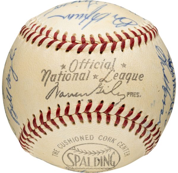 1955 New York Giants Team Signed (24) Baseball. Mays, Wilhelm PSA/DNA NM- MT 8