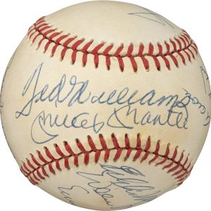 500 Home Run Club Multi Signed by 11 OAL Baseball Mickey Mantle PSA