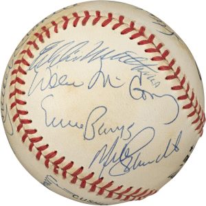 500 Home Run Club Multi Signed by 11 OAL Baseball Mickey Mantle PSA