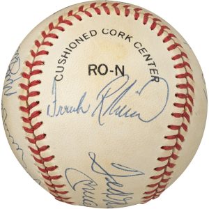 500 Home Run Club Multi Signed by 11 OAL Baseball Mickey Mantle PSA