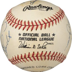 500 Home Run Club Multi Signed by 11 OAL Baseball Mickey Mantle PSA