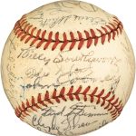 Spahn, Southworth Signed 1948 Boston Braves Team Signed Baseball PSA LOA HOF