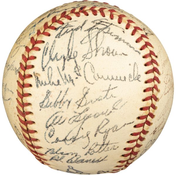 Spahn, Southworth Signed 1948 Boston Braves Team Signed Baseball PSA LOA HOF