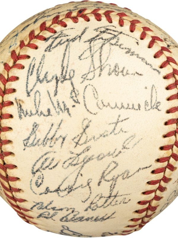 Spahn, Southworth Signed 1948 Boston Braves Team Signed Baseball PSA LOA HOF