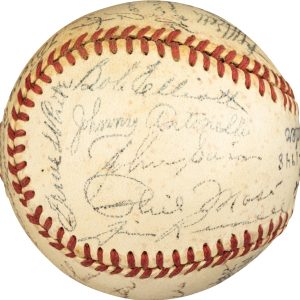 Spahn, Southworth Signed 1948 Boston Braves Team Signed Baseball PSA LOA HOF
