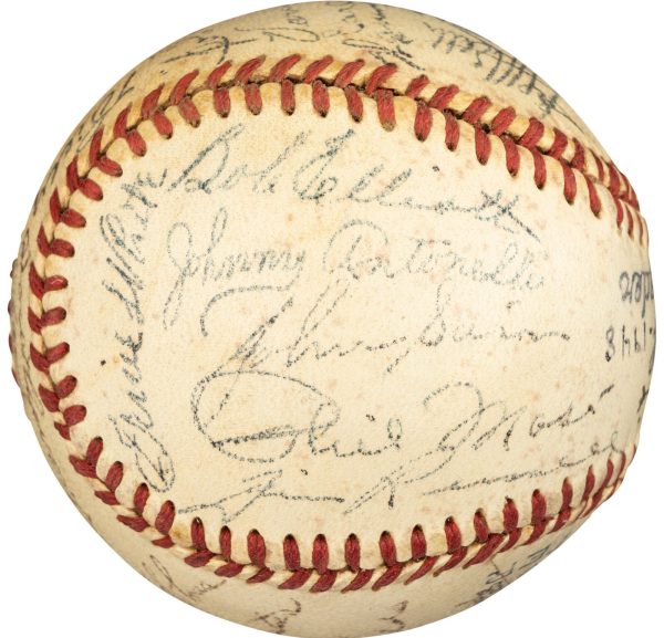 Spahn, Southworth Signed 1948 Boston Braves Team Signed Baseball PSA LOA HOF