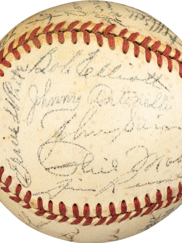 Spahn, Southworth Signed 1948 Boston Braves Team Signed Baseball PSA LOA HOF