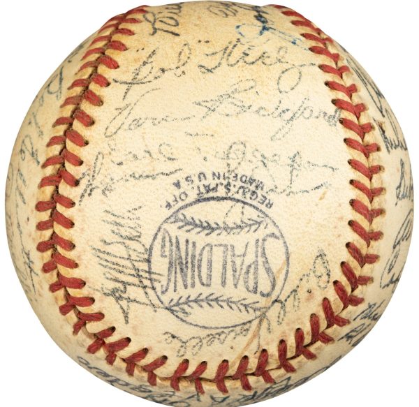 Spahn, Southworth Signed 1948 Boston Braves Team Signed Baseball PSA LOA HOF