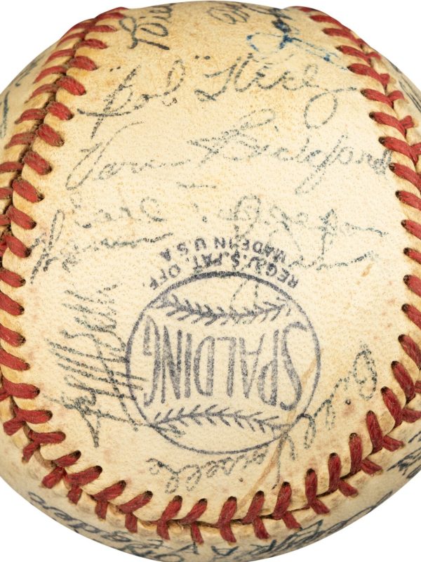 Spahn, Southworth Signed 1948 Boston Braves Team Signed Baseball PSA LOA HOF