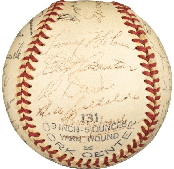 Spahn, Southworth Signed 1948 Boston Braves Team Signed Baseball PSA LOA HOF