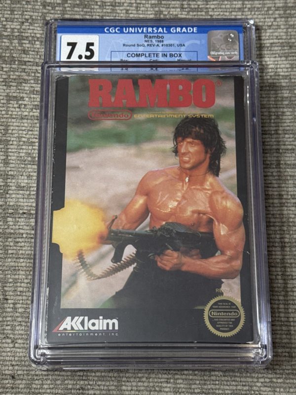 Rambo (Nintendo NES) CIB GRADED CGC 7.5