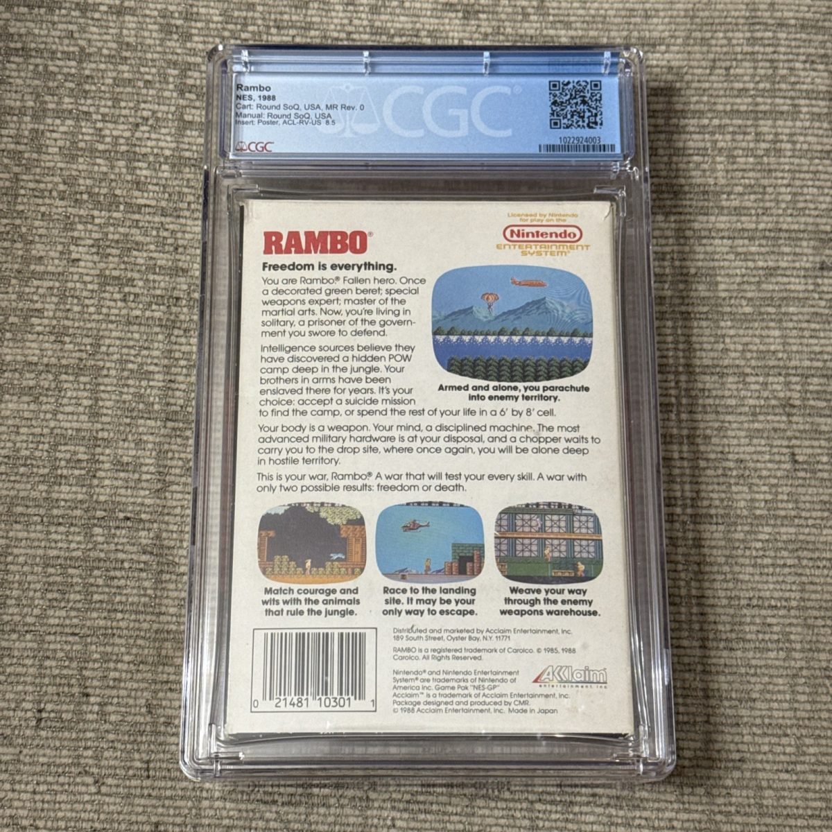 Rambo (Nintendo NES) CIB GRADED CGC 7.5