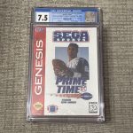 NFL Prime Time Football w/ Deion Sanders Sega Genesis Video Game CGC Graded 7.5