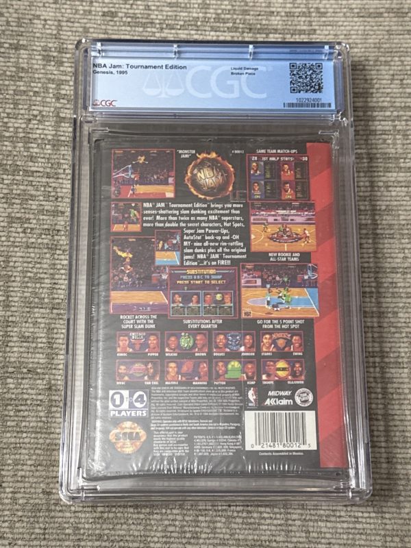 NBA Jam T.E. (Sega, 1995) Brand New Factory Sealed CGC Graded 7.0