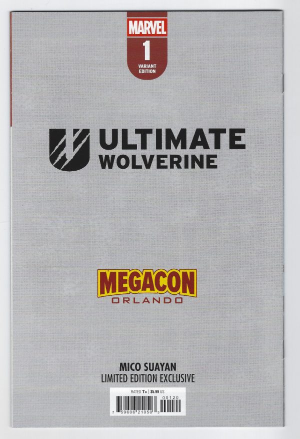 Ultimate Wolverine #1 Virgin Variant MEGACON Exclusive Signed Mico Suayan COA