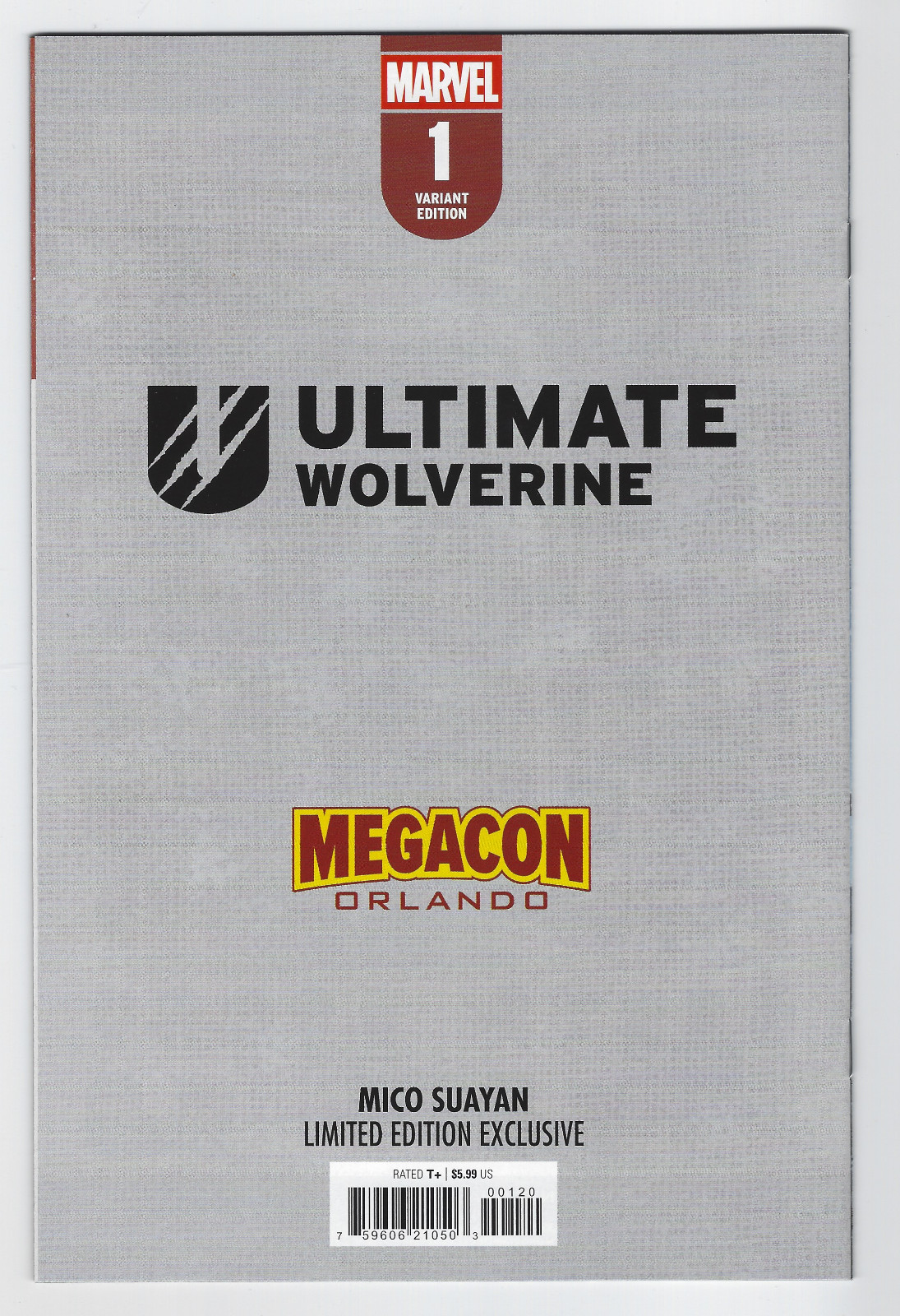 Ultimate Wolverine #1 Virgin Variant MEGACON Exclusive Signed Mico Suayan COA