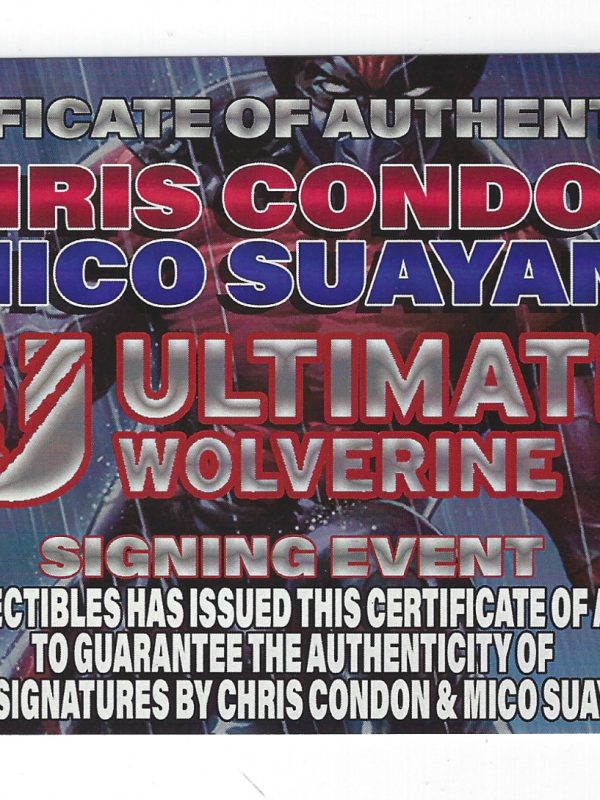 Ultimate Wolverine #1 Virgin Variant MEGACON Exclusive Signed Mico Suayan COA